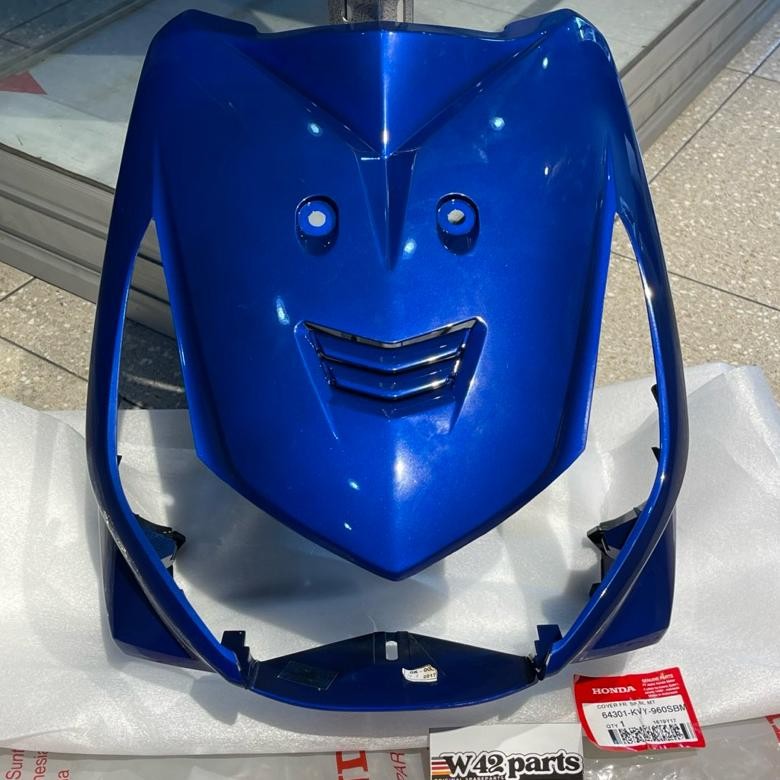 COVER TAMENG BODY DADA LAMPU DEPAN BEAT KARBU BIRU 64301 KVY 960SBM ORINAL AHM