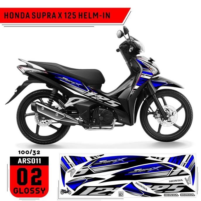 Sticker Striping Honda Supra X 125 Helm-in Variasi Decal ARS011
