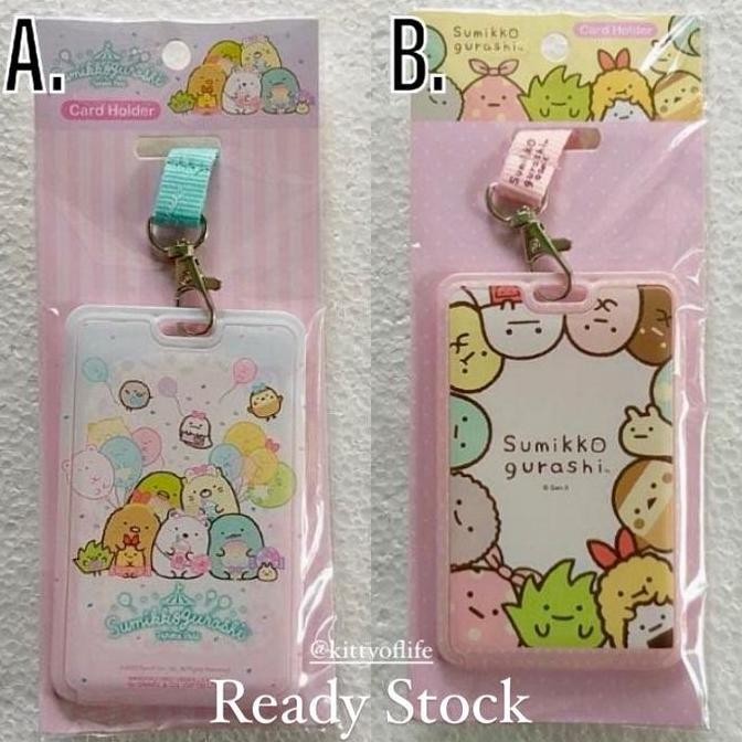 

READY ID Card Holder Poly w Neck Strap Sumikko Gurashi Original NEW