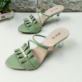 best seller High Heels Wanita /heels tali silang/ Sandal Pesta / High Heels Kaca Mutiara Deretutiara