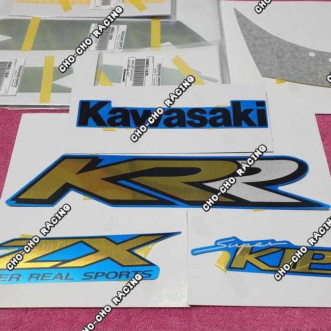 MARK DECAL STIKER STRIPING KRR ZX 150 CBU BIRU BLUE NINJA RR OLD 2004