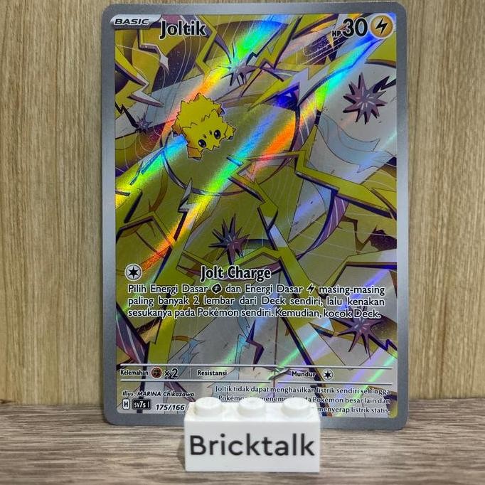 Kartu Pokemon TCG sv7s Joltik AR 175/166 Trading Card Game Bahasa Indonesia