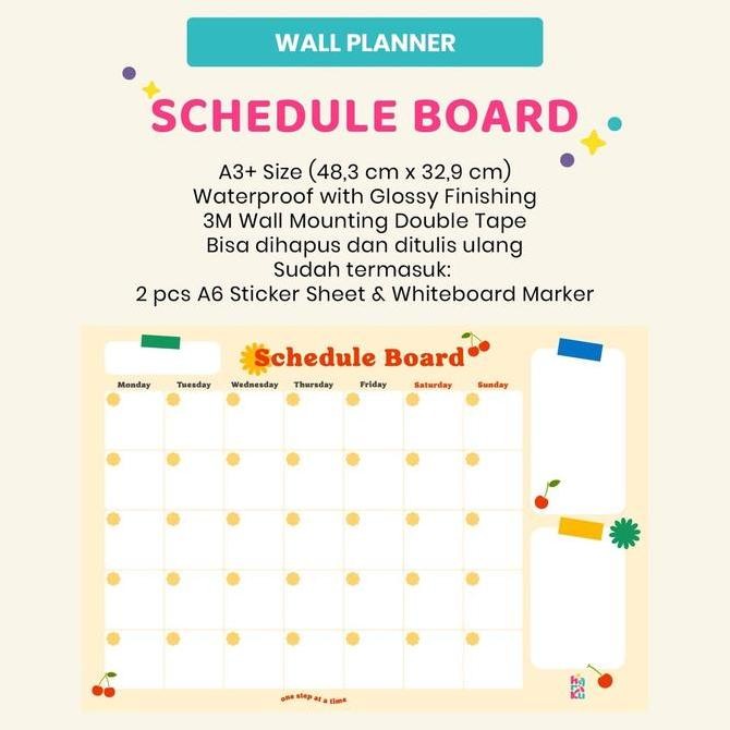 

READY Monthly Schedule Board - Wall Planner NEW