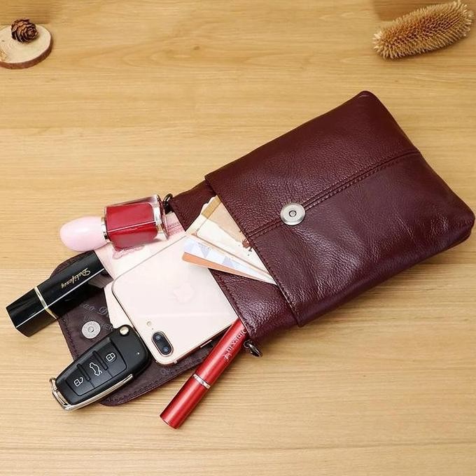 baru TAS SELEMPANG HP WANITA KULIT SAPI ASLI/TAS SANTAI WANITA KULIT ASLI/TAS SELEMPANG KECIL WANITA