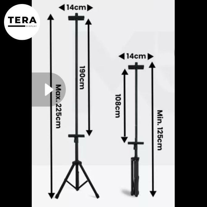 tripod banner / tripod stand banner / tripod banner 2 sisi display akrilik