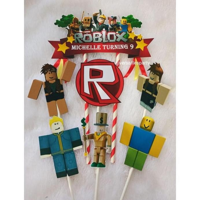 Cake Topper Roblox Boy/Hiasan Kue Roblox/Topper Cake Roblox