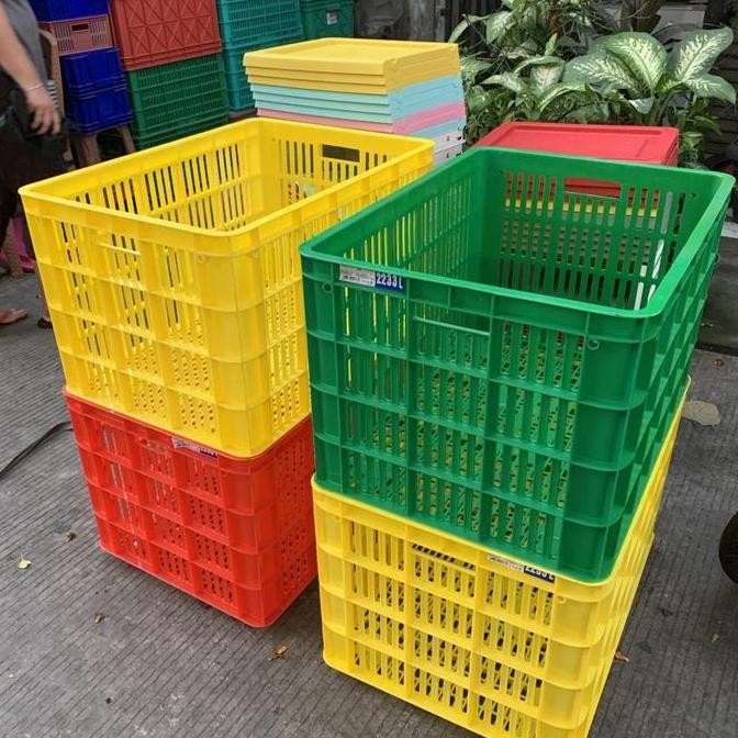 KERANJANG INDUSTRI GREEN LEAF 2223 L / BOX CONTAINER DENGAN RODA 2223L