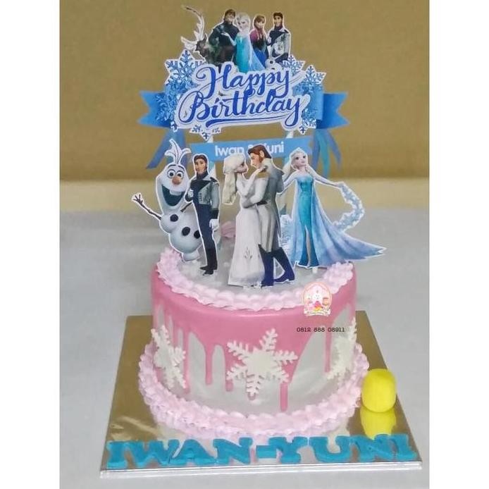 Cake Topper Frozen 2 / Topper Anna Elsa / Hiasan Kue Frozen