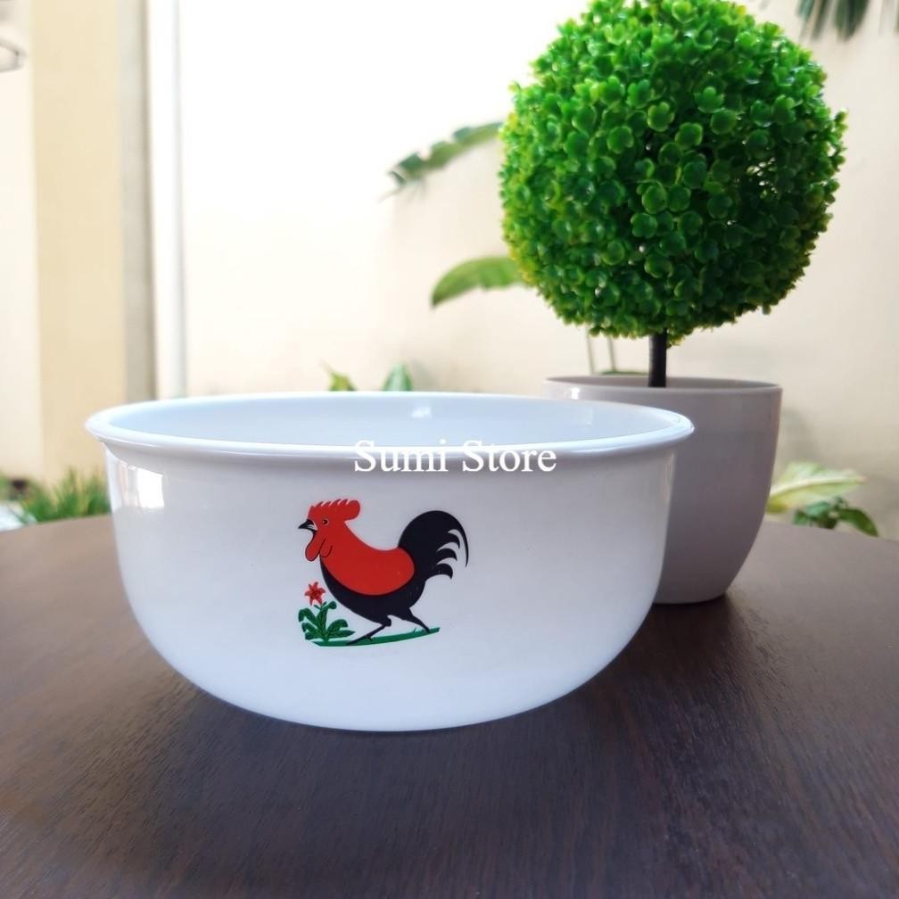 Mangkok Ayam Jago Plastik Mangkok Mie Bakso Udon Kecil Tebal Bagus New