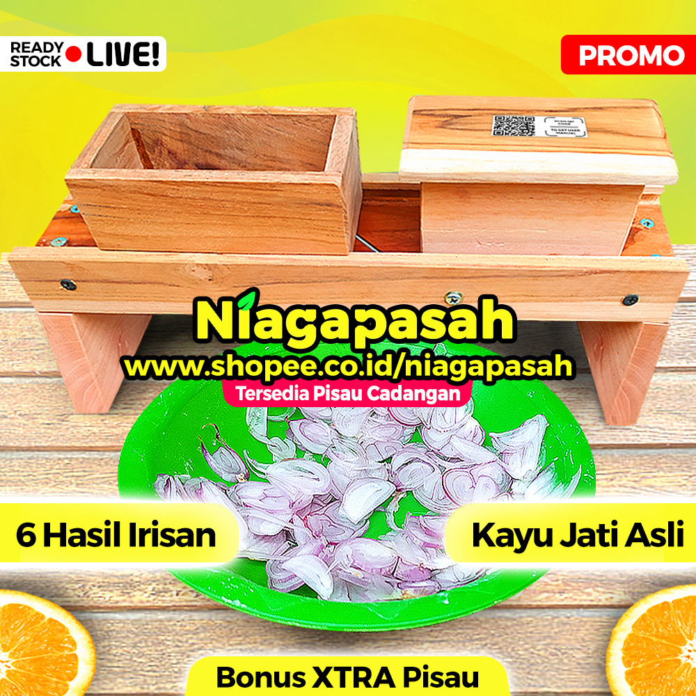 Alat Pemotong BAWANG MERAH GORENG Bisa Singkong Kentang Talas Pisang - 6 In1 Slicer