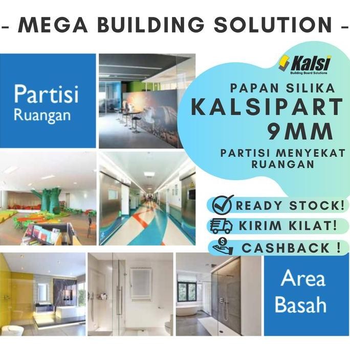 KalsiPart 9mm - Papan KalsiBoard, Papan Partisi, Fiber Semen