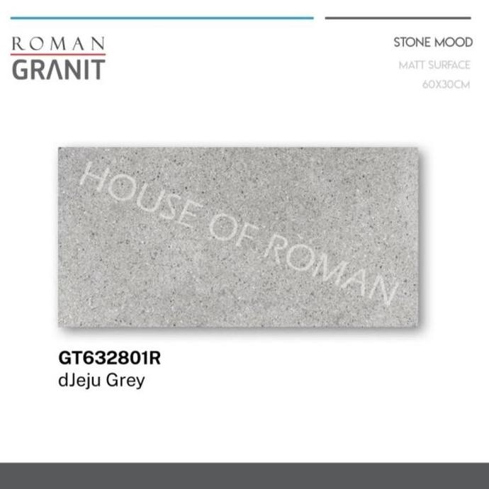 Roman Granit 30x60 dJeju Grey (Stone Mood) / Lantai Area Basah / Lantai Out Door / Lantai Teras Ruma