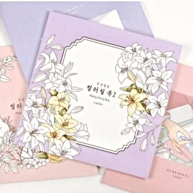 Buku Mewarnai Anak / Healing Coloring Book Korea
