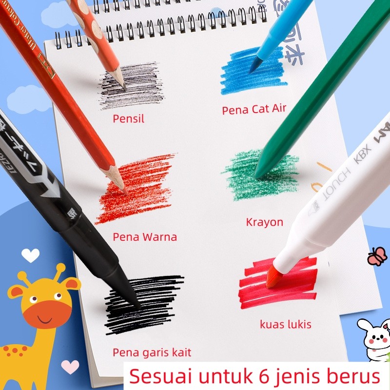 

[Whispers] FIVEVOO A4 Drawing Book Buku Gambar Anak / Buku Gambar Polos A4 / Drawing Book/ Buku