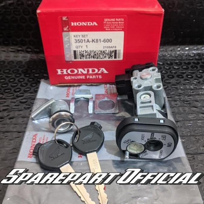 * Kunci Kontak 1Set Original Honda Motor Beat Esp/Beat Street/Beat Pop *