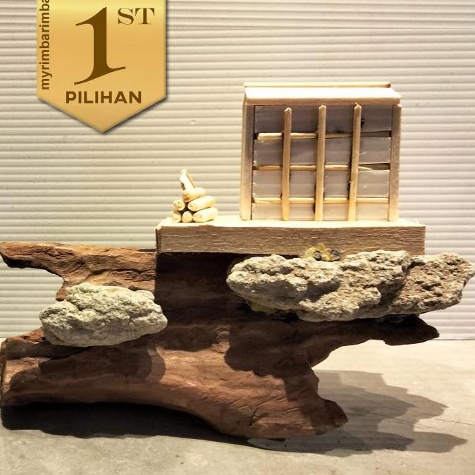 HIASAN KAYU + RUMAH JEPANG HIAS AQUARIUM IKAN HIAS TANAMAN AQUASCAPE