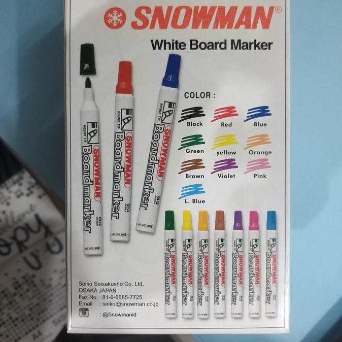 

Spidol Snowman White Board ( Bisa dihapus untuk papan tulis ) HM