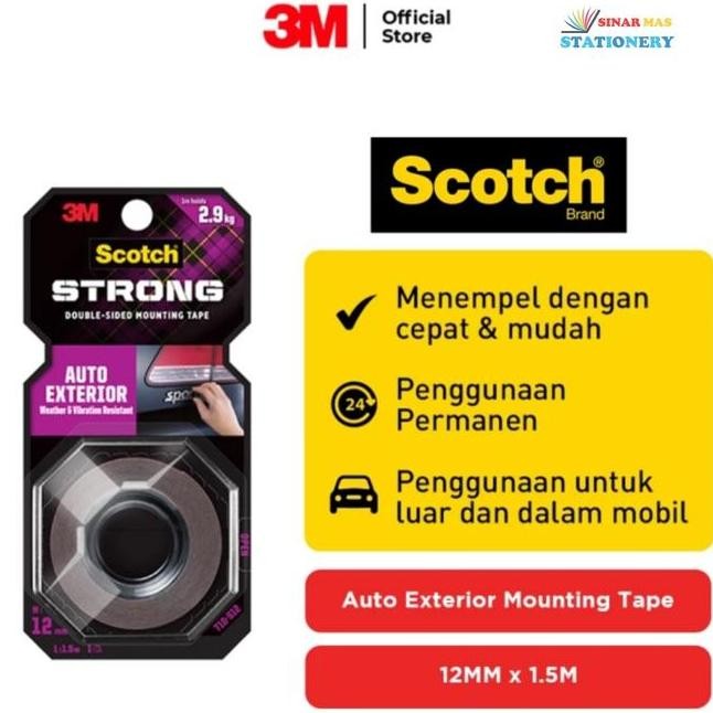 

Scotch 3M Outo Exterior Peat Double Side Mounting Tape 12 Mm X1.5 M