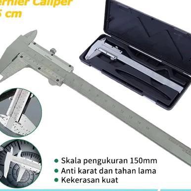 

Jangka Sorong Stainless Steel Vernier Caliper Gauge Micrometer 15Cm 6Inch