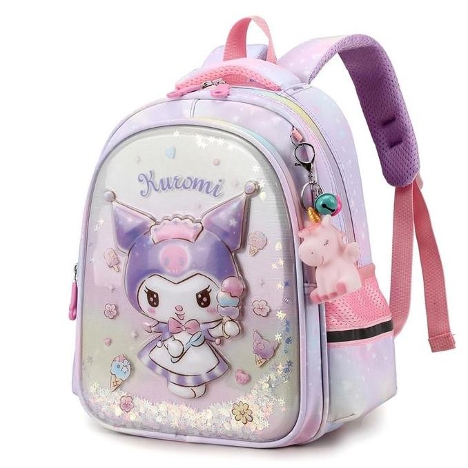 

Miliki Tas Ransel Anak Sekolah Perempuan Paud Tk Import Kuromi Rabbit Gliter