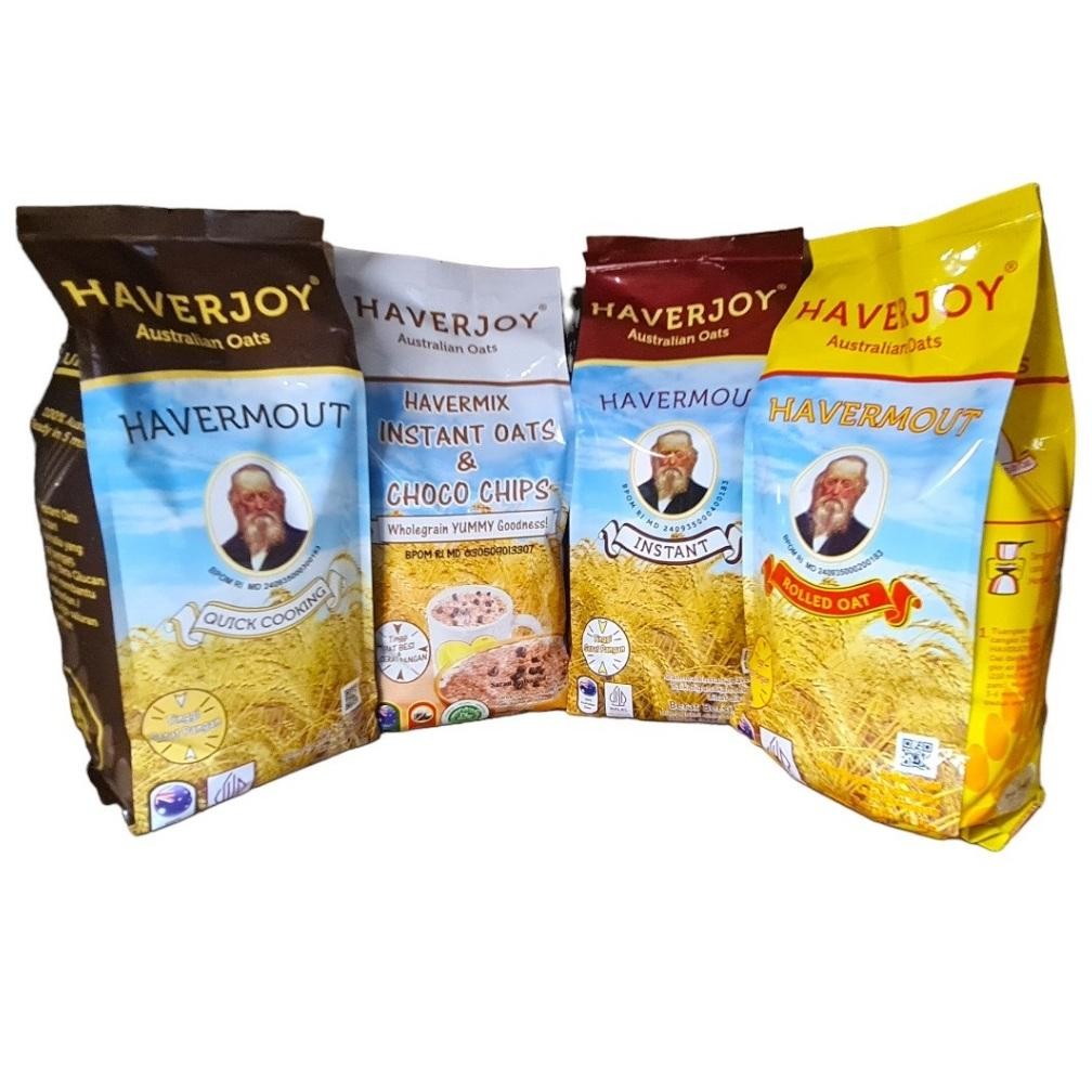 

Instant Rolled Quick Cooking Havermix Barley Choco Chip Oat Oatmeal Gandum Halal Haverjoy 1Kg