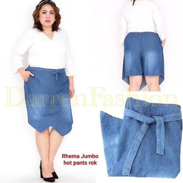 Bf888S Rok Celana Jumbo Big Size Rhema Jeans Denim Pants Aw-96