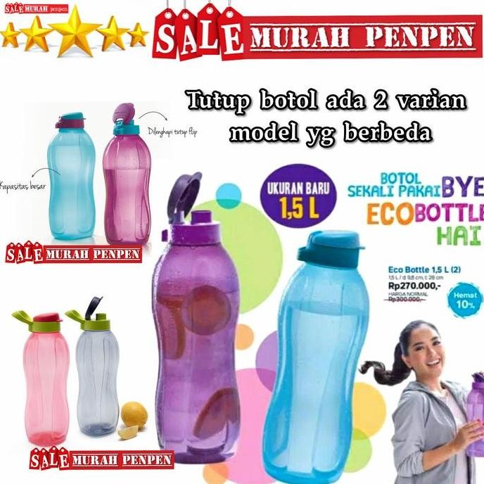 Tupperware ECO BOTTLE 1,5 LITER eco 1.5 L botol 1,5liter botol minum