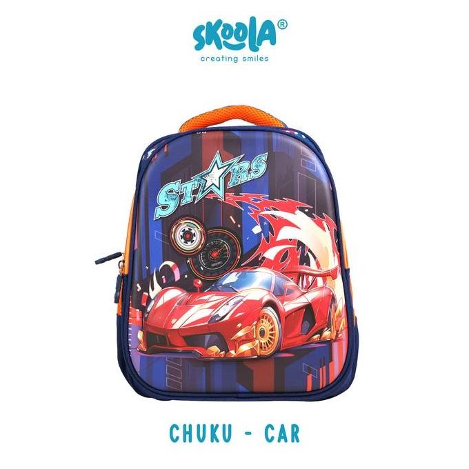 

Miliki Skoola Tas Sekolah Anak Tk Sd Laki - Laki Fashion Ransel Truck Soccer Car - Chuku