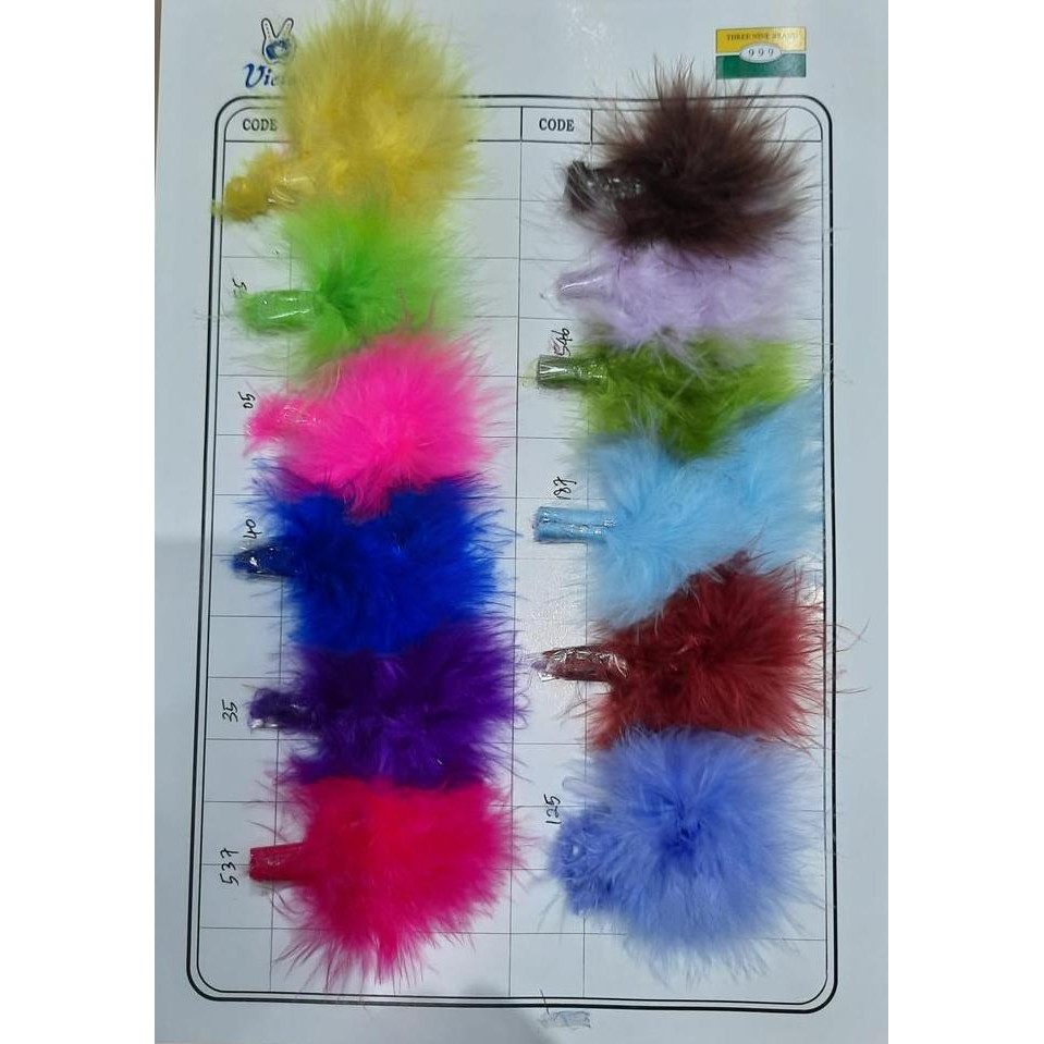 Renda Bulu-Bulu / Bulu ayam halus renteng