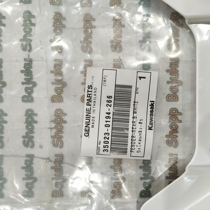 Spakbor Belakang Cover Tail Klx150S Klx S Putih Ori