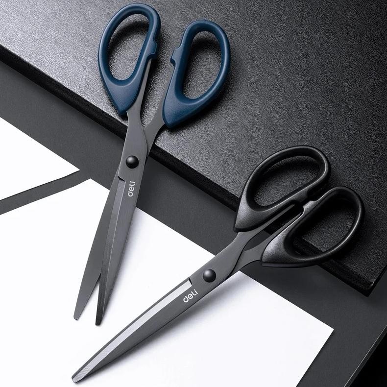 

DGEV 210/175mm Black Stainless Steel Scissors Business Office Stationery Home Tailor Shears Kitchen Knife Cutter Cutting Tool