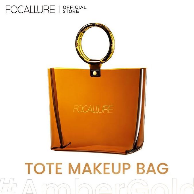 FOCALLURE AmberGold Beauty Bag Travel Cosmetics Pouch PVC Waterproof