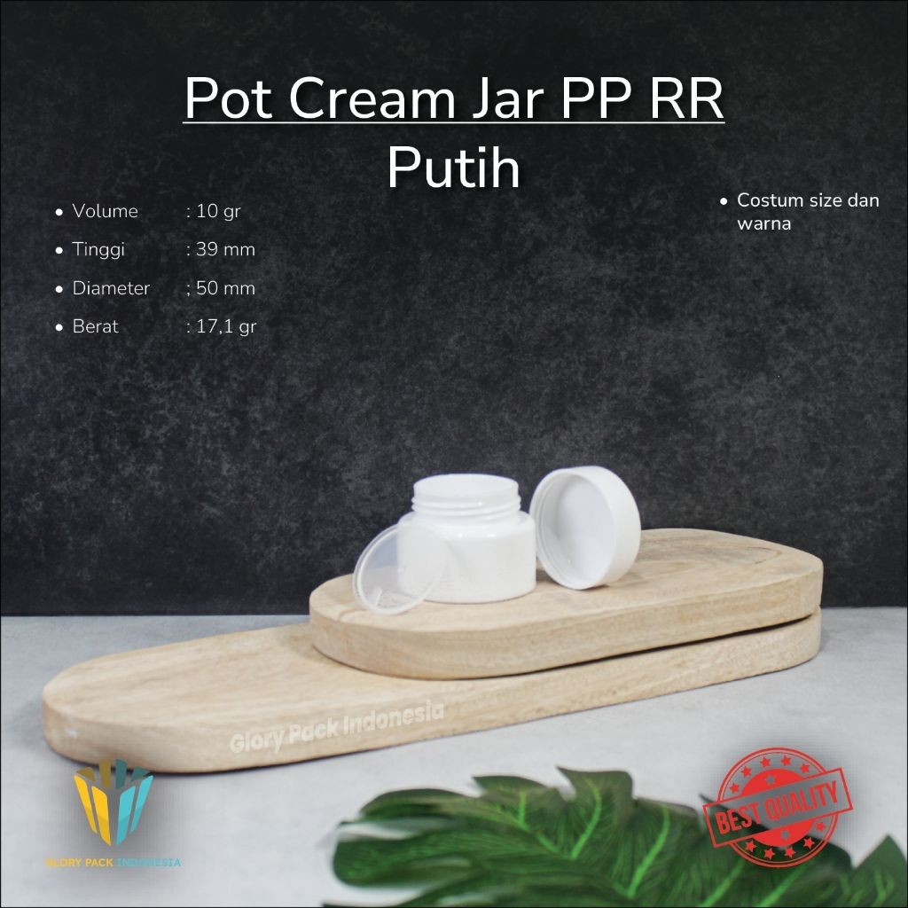 PP Pot Jar 10gr RR | Pot Cream | Pot Cream RR 10gr Putih