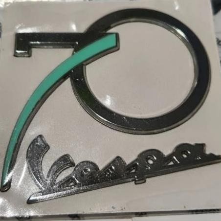 Stiker Logo 70 Tahun Emblem Vespa 70Th Anniversary Limited Edition