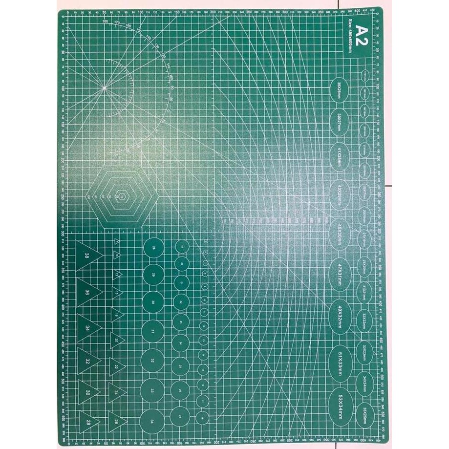 

Cutting Mat Hijau RRT - Double Sided / Alas Potong Kain - A1 90x60