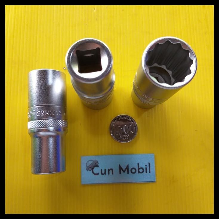 GRATIS ONGKIR KUNCI SOK PANJANG DEEP SOK 22 MM 12PT 1/2" MERK TEKIRO 