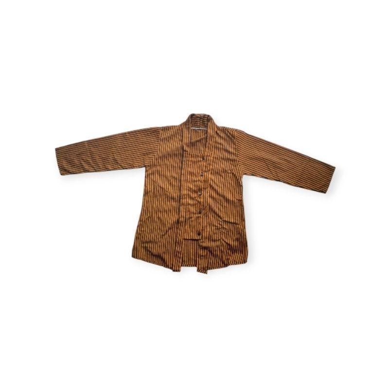 Baju Kebaya Adat Anak Perempuan Motif Lurik Garis Kecil Tradisional Jawa | Kebaya Anak | Baju Kebaya