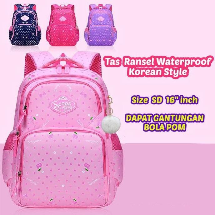 

Miliki Tas Sekolah Korea Ransel Import Tas Sekolah Anak Perempuan Waterproof