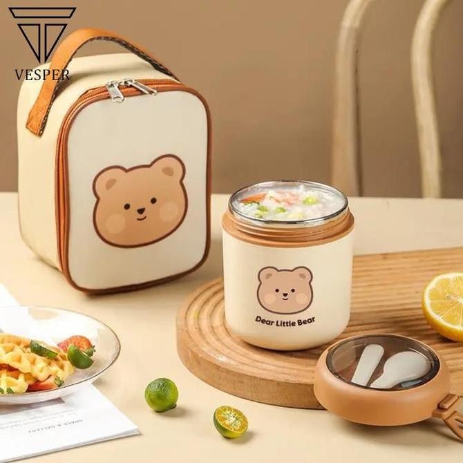 bear food warmer tumbler lunch box set stainless vacuum soup