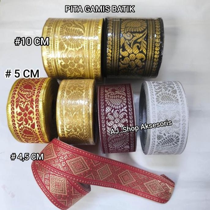 

PITA RENDA GAMIS , BORDIR BATIK , RENDA PINGGANG LEBAR 4 CM / 5 CM / 10 CM PER ROLL