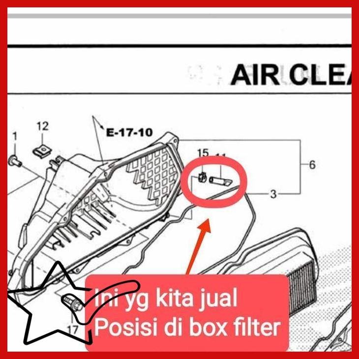 [TWM] TUBE DRAIN BOX FILTER UDARA VARIO 110 ESP VARIO 125 150 160