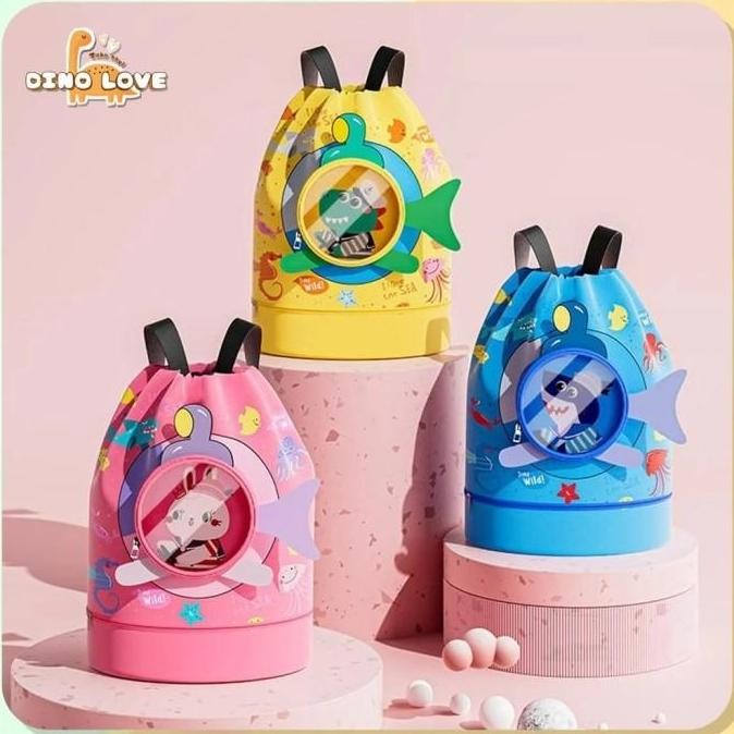 

Diskon Tas Renang Serut Anak Waterproof - Swimming Bag Anak - Tas Ransel Tempat Basah Kering Terpisah