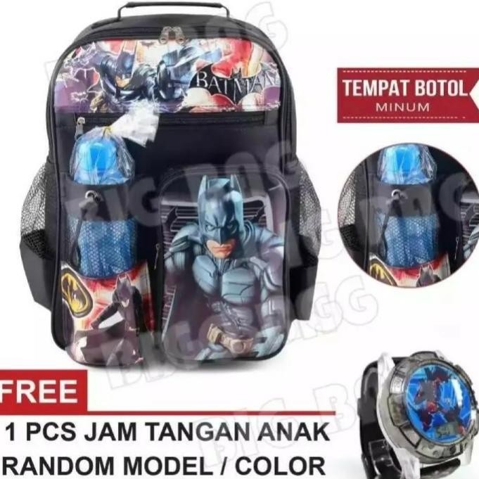 

Spesial Tas Sekolah Anak Laki Laki Batman Free Botol+Jam
