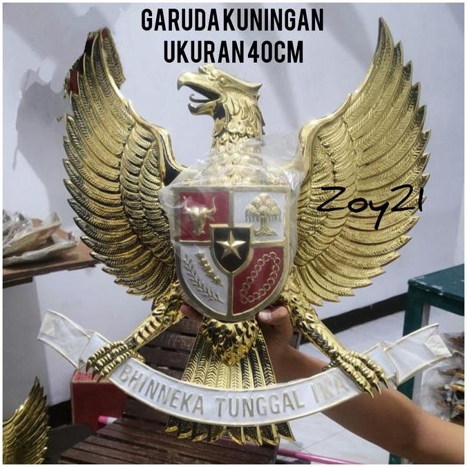Garuda kuningan 40cm lambang garuda indonesia la