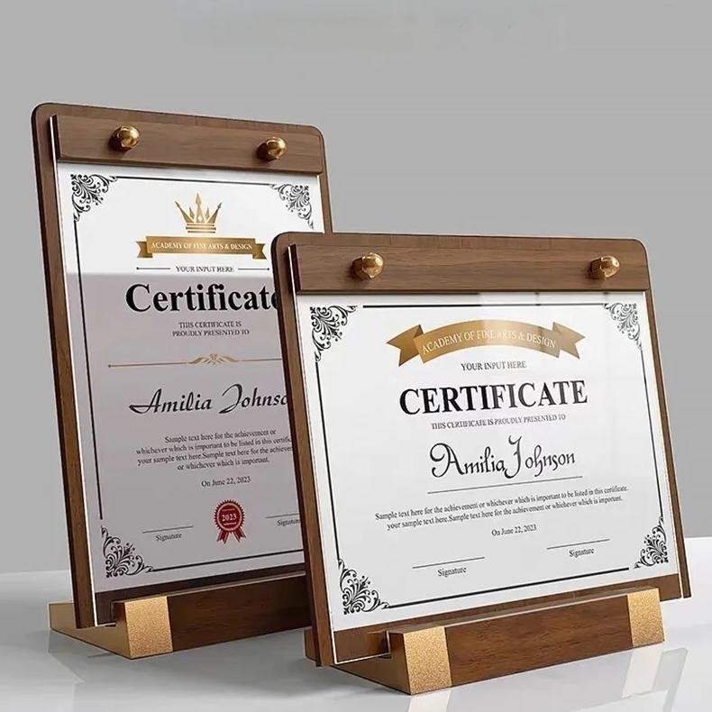 

Premium Stand Menu Display Stand Wood Base Wood Sign Holder High Quality