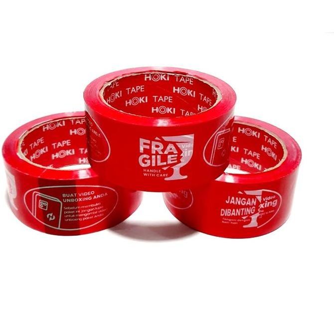 

Up Harga Grosir (6Pcs) Lakban Fragile Unboxing Hoki 2X45X80Y