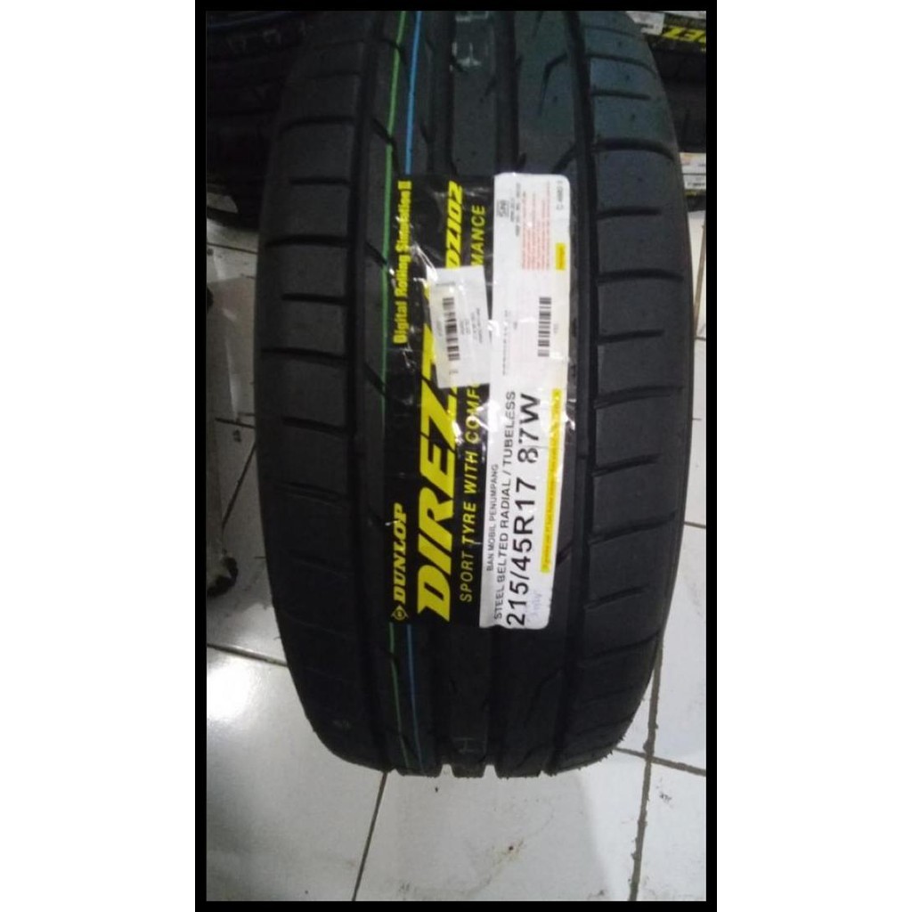 DISKON BAN LUAR MOBIL DUNLOP 215/45 R17 87W DIREZZA DZ102 66804INS 