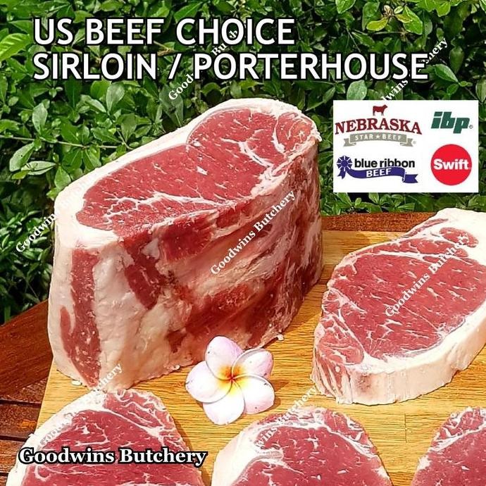 

Us Beef Sirloin Choice Frozen Small Roast Cuts Usda Swift Ibp Blueribbon Nebraska Daging Sapi Has Luar Striploin New York Strip