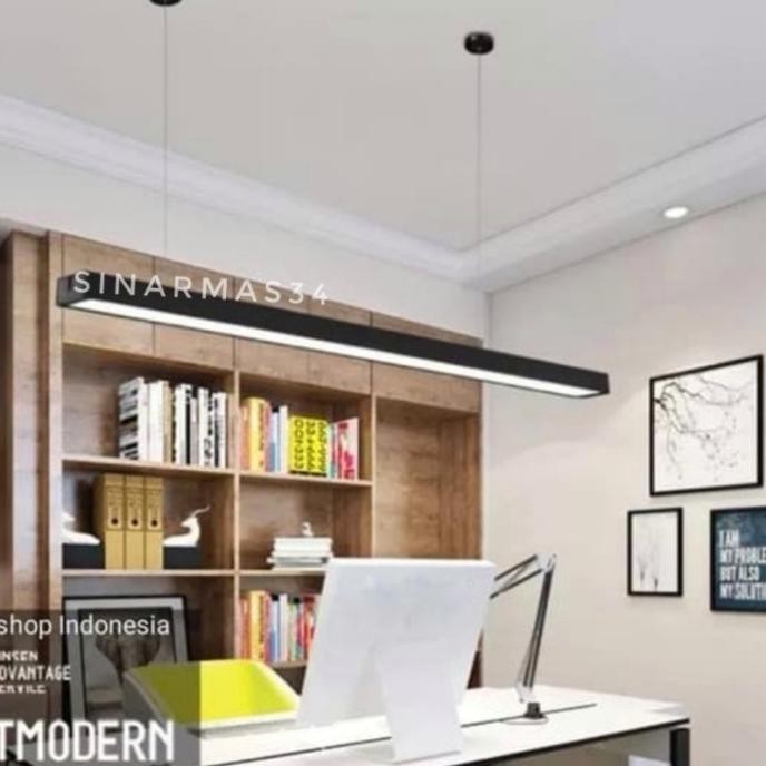 $$$$] Lampu Gantung Kanor Office Balok TL LED 40watt Minimalis Modern Plafo