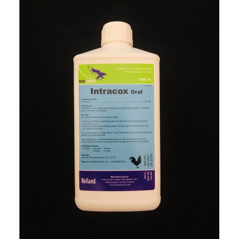 Intracox Oral 1 Liter / Obat Hewan Mengobati Berak Darah